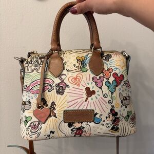 Dooney & Bourkey Disney Sketch Small Satchel Purse Bag 2014